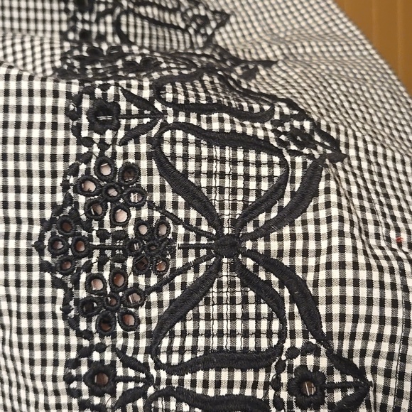 Damson Madder Keeley Gingham Cotton Midi Skirt Black EU Size 14 (See Measuremen) - Picture 7 of 10